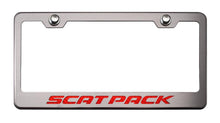 Load image into Gallery viewer, CUSTOM LICENSE PLATE FRAME WITH &quot;SCAT PACK&quot; LETTERING | CHOOSE VINYL OR LED COLOR
