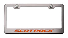 Load image into Gallery viewer, CUSTOM LICENSE PLATE FRAME WITH &quot;SCAT PACK&quot; LETTERING | CHOOSE VINYL OR LED COLOR
