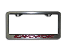 Load image into Gallery viewer, CAMARO - CUSTOM SUPERCHARGED LICENSE PLATE FRAME | STAINLESS STEEL, CHOOSE COLOR
