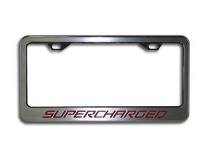 CAMARO - CUSTOM SUPERCHARGED LICENSE PLATE FRAME | STAINLESS STEEL, CHOOSE COLOR