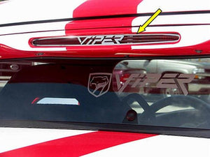 1992-2002 DODGE VIPER - 3RD BRAKE LIGHT TRIM WITH 'VIPER' SCRIPT | POLISHED STAINLESS STEEL