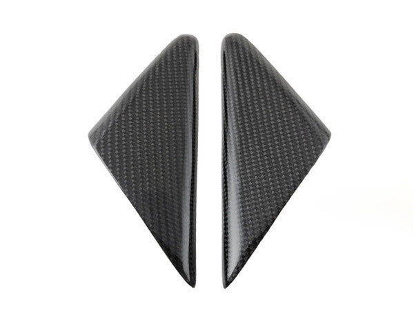 Carbon Fiber Outer Door Mirror Triangle Trim - Porsche 718 Boxster 2016+