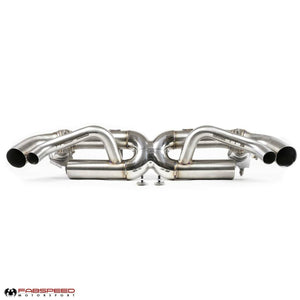 Fabspeed Porsche 992 Twin Turbo / Twin Turbo S Cat-Back Valvetronic Maxflo Exhaust System (2021+) - FS.POR.992T.VLV