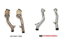 Load image into Gallery viewer, Fabspeed Porsche 958.2 Cayenne Turbo / Turbo S Secondary Competition Link Pipes (2015-2018)
