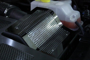 2010-2014 FORD RAPTOR - AIR BOX COVER | PERFORATED POLISHED STAINLESS STEEL