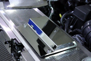 2010-2014 FORD RAPTOR - PERFORATED HEADER PLATE WITH BATTERY COVER & FUSE BOX | POLISHED STAINLESS