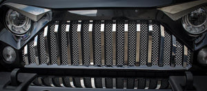 2007-2018 JEEP WRANGLER JK W/GLADIATOR GRILLE - FRONT LOWER CHROME MESH GRILLE | STAINLESS STEEL