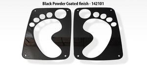 2007-2018 JEEP WRANGLER JK/JKU - FOOTPRINT TAIL LIGHT COVERS | STAINLESS STEEL, CHOOSE FINISH | BLACK POWDER COAT