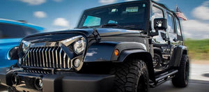 JEEP WRANGLER - WAVE HAND EMBLEMS | STAINLESS STEEL, CHOOSE FINISH & QUANTITY | POLISHED 1PC 6 INCH