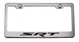 CUSTOM DODGE SRT LICENSE PLATE FRAME | STAINLESS STEEL, CHOOSE VINYL/LED COLOR