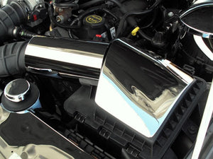 2005-2009 MUSTANG V6/GT - AIR BOX COVERS 2PC | POLISHED STAINLESS STEEL