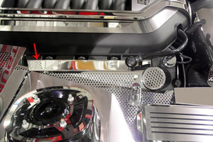 2010-2014 MUSTANG GT - ILLUMINATED FUEL RAIL COVERS W/CAP COVER 2PC | PERFORATED STAINLESS, CHOOSE COLOR