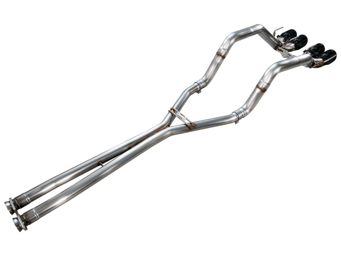 AWE Track Edition Axleback Exhaust for C6 Chevrolet Corvette 6.0L (2005-2007) and 6.2L (2008) - Diamond Black Tips SKU: 3020-43660