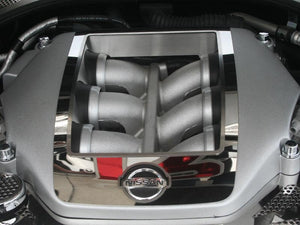 2010-2015 NISSAN GT-R - ENGINE SHROUD COVER 4PC | POLISHED STAINLESS STEEL