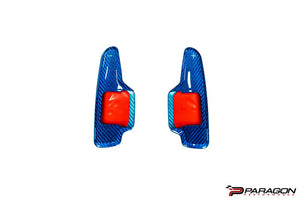 PARAGON C8 CORVETTE PADDLE SHIFTER COVERS - BLUE CARBON FIBER