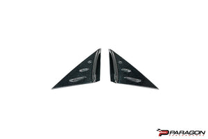 PARAGON C8 CORVETTE CARBON FLASH ANTI-BUFFETING A PILLAR TRIM OVERLAY