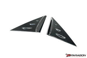 PARAGON C8 CORVETTE CARBON FLASH ANTI-BUFFETING A PILLAR TRIM OVERLAY