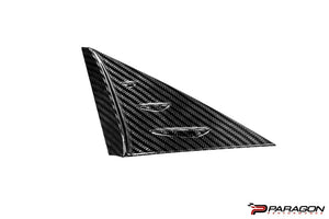 PARAGON C8 CORVETTE CARBON FIBER ANTI-BUFFETING A PILLAR TRIM OVERLAY