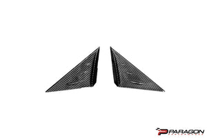 PARAGON C8 CORVETTE CARBON FIBER ANTI-BUFFETING A PILLAR TRIM OVERLAY