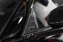 Load image into Gallery viewer, PARAGON C8 CORVETTE CARBON FIBER ANTI-BUFFETING A PILLAR TRIM OVERLAY
