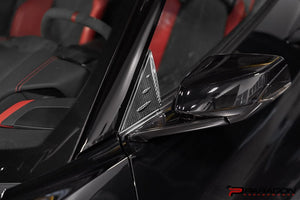 PARAGON C8 CORVETTE CARBON FIBER ANTI-BUFFETING A PILLAR TRIM OVERLAY