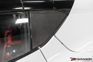 PARAGON C8 CORVETTE CARBON FIBER B PILLAR TRIM OVERLAY - COUPE