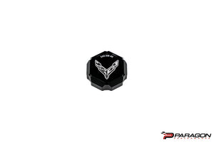 C8 CORVETTE FLAG BILLET OIL CAP COVER - BLACK, BLUE OR RED