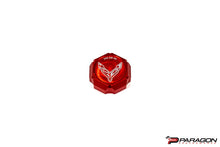 Load image into Gallery viewer, C8 CORVETTE FLAG BILLET OIL CAP COVER - BLACK, BLUE OR RED
