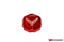 Load image into Gallery viewer, C8 CORVETTE FLAG BILLET OIL CAP COVER - BLACK, BLUE OR RED
