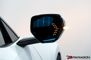 C8 CORVETTE WIDE ANGLE CONVEX MIRRORS WITH TURN SIGNALS, DEFROSTERS, AND BLIND SPOT