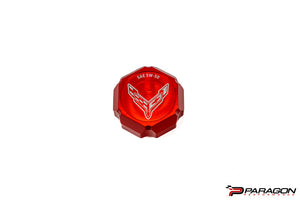 C8 CORVETTE FLAG BILLET Z06 OIL CAP COVER - BLACK, BLUE OR RED