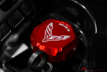 Load image into Gallery viewer, C8 CORVETTE FLAG BILLET Z06 OIL CAP COVER - BLACK, BLUE OR RED
