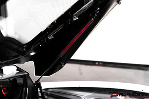 C8 CORVETTE CARBON FIBER HOOD STRUTS - RED | PARAGON PERFORMANCE