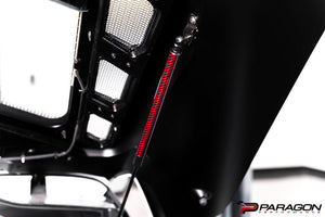 C8 CORVETTE CARBON FIBER HOOD STRUTS - RED | PARAGON PERFORMANCE