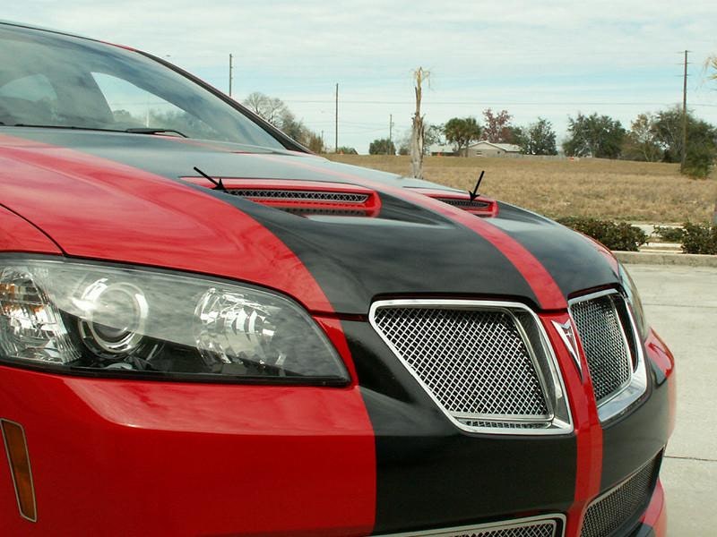 2008-2009 PONTIAC G8 BASE GT/GXP - GRILLE LASER MESH HOOD INSERT 2PC ...