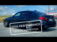 Load and play video in Gallery viewer, BMW F10 M5 SOUL Resonated Muffler Bypass Exhaust
