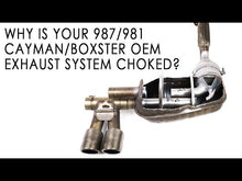 Load and play video in Gallery viewer, Fabspeed Porsche 981 Boxster/Cayman TrackTec Valved Bypass Exhaust System - FS.POR.981.TTCPVC
