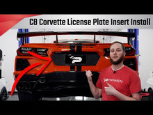 Load and play video in Gallery viewer, PARAGON PERFORMANCE C8 CORVETTE LICENSE PLATE INSERT - CARBON FIBER OR CARBON FLASH
