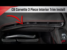 Load and play video in Gallery viewer, C8 CORVETTE CARBON FIBER INTERIOR TRIM - 3 PC KIT
