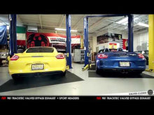 Load and play video in Gallery viewer, Fabspeed Porsche 981 Boxster/Cayman TrackTec Valved Bypass Exhaust System - FS.POR.981.TTCPVC
