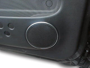 2001-2005 PT CRUISER - FRONT CAR DOOR SPEAKER STANDARD 4 DOOR 2PC BEZELS | CHROME MOLDING