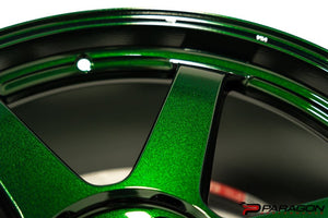 VOLK RACING TE37 C8 CORVETTE 19X9.5 ET36, 20X11 ET39 - RACING GREEN