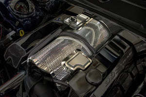 2008-2023 CHALLENGER 392 6.4L - PERFORATED PLENUM COVER | POLISHED STAINLESS STEEL