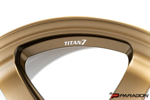 TITAN 7 T-D6 19X9,20X11.5 5X120 CHEVROLET C8 CORVETTE WHEELS - TECHNA BRONZE