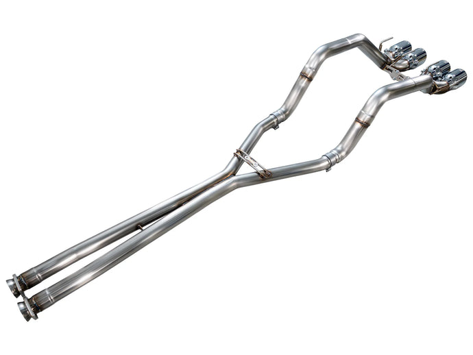 AWE Track Edition Axleback Exhaust for C6 Chevrolet Corvette 6.2L (2009-2013) - Chrome Silver Tips 3020-42662