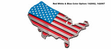 Load image into Gallery viewer, USA MAP FLAG EMBLEM 1PC | STAINLESS STEEL, CHOOSE FINISH/COLOR STYLE | POLISHED NO COLOR 1PC
