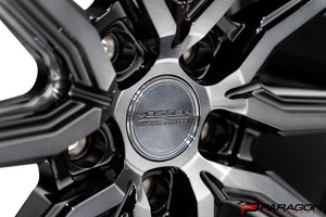 VOSSEN HF3 C8 CORVETTE- 20X9 ET35, 21X12 ET52 - MACHINED & GLOSS BLACK