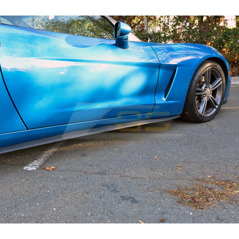 For 05-13 Corvette C6 Base | ZR1 Extended Hydro-Dipped Carbon Fiber Front Lip