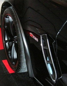 2006 - 2013 Corvette Carbon Fiber or Painted Front Fender Extensions Splash Guards Z06 Grand Sport