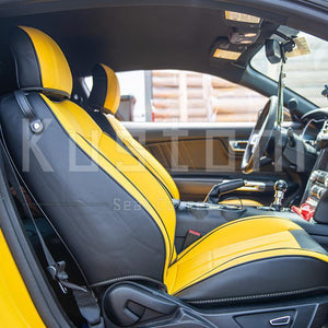 2015-Up Ford Mustang Two-tone Leather Seat Covers by KustomCover
